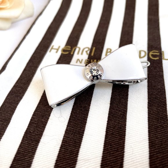 Henri Bendel Enamel Bow Hair Barrette - Picture 1 of 3